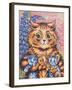 A Cat with her Kittens-Louis Wain-Framed Giclee Print