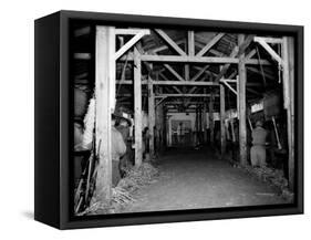 A Catholic Mass is Celebrated in a Stable in Cherbourg, France-null-Framed Stretched Canvas