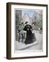 A Catholic Priest Is Stabbed by a Woman on the Street, France, 1897-Henri Meyer-Framed Giclee Print