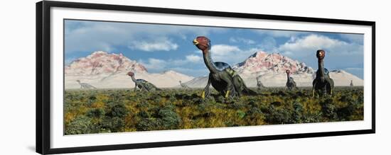 A Caudipteryx Nesting Ground from the Cretaceous Period-null-Framed Premium Giclee Print