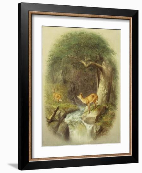 A Cautious Crossing-William Holbrook Beard-Framed Giclee Print