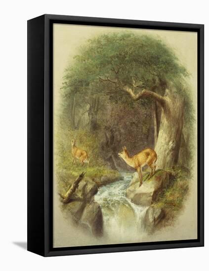 A Cautious Crossing-William Holbrook Beard-Framed Stretched Canvas