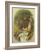 A Cautious Crossing-William Holbrook Beard-Framed Giclee Print