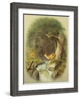 A Cautious Crossing-William Holbrook Beard-Framed Giclee Print