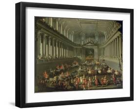 A Cavalcade in the Winter Riding School of the Vienna Hof to Celebrate the Defeat of the French-Martin van Meytens-Framed Giclee Print