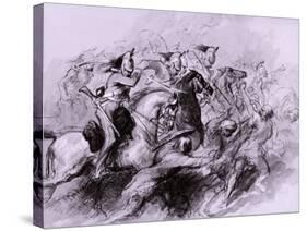 A Cavalry Charge, 1849-John Gilbert-Stretched Canvas