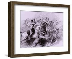 A Cavalry Charge, 1849-John Gilbert-Framed Giclee Print