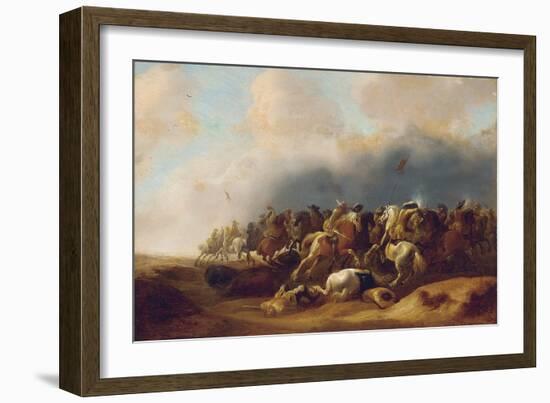 A Cavalry Engagement-Palamedes Palamedesz-Framed Giclee Print