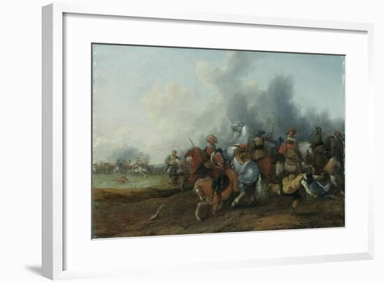 A Cavalry Skirmish, 1632-Palamedes Palamedesz-Framed Giclee Print