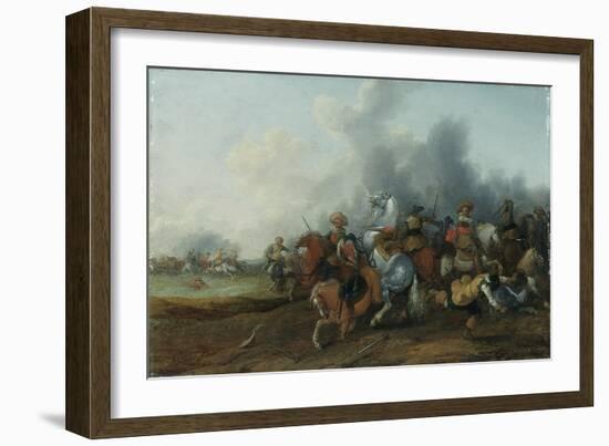 A Cavalry Skirmish, 1632-Palamedes Palamedesz-Framed Giclee Print