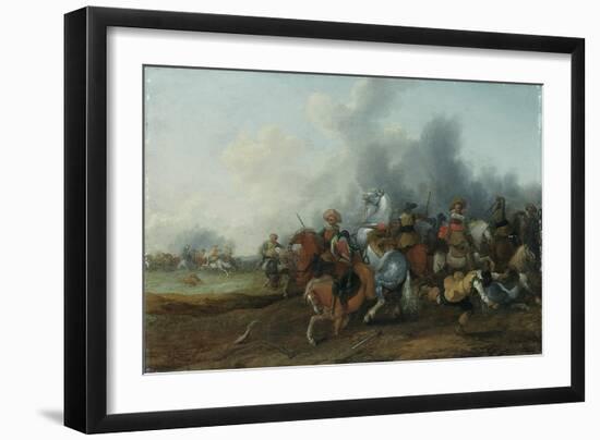 A Cavalry Skirmish, 1632-Palamedes Palamedesz-Framed Giclee Print