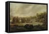 A Cavalry Skirmish by a River-Palamedes Palamedesz-Framed Stretched Canvas