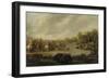 A Cavalry Skirmish by a River-Palamedes Palamedesz-Framed Giclee Print