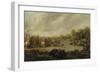 A Cavalry Skirmish by a River-Palamedes Palamedesz-Framed Giclee Print