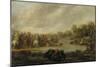A Cavalry Skirmish by a River-Palamedes Palamedesz-Mounted Giclee Print