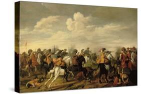A Cavalry Skirmish in a Landscape-Palamedes Palamedesz-Stretched Canvas