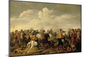 A Cavalry Skirmish in a Landscape-Palamedes Palamedesz-Mounted Giclee Print