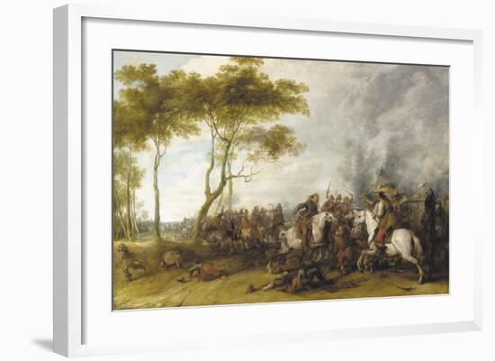 A Cavalry Skirmish-Peeter Snayers-Framed Giclee Print