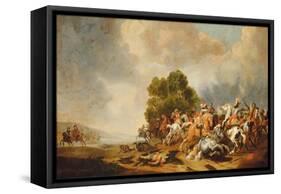 A Cavalry Skirmish-Palamedes Palamedesz-Framed Stretched Canvas