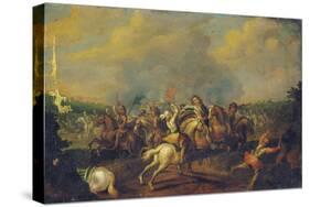 A Cavalry Skirmish-Palamedes Palamedesz-Stretched Canvas