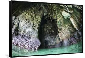 A Cave Has Formed Inside a Limestone Island in Raja Ampat-Stocktrek Images-Framed Stretched Canvas