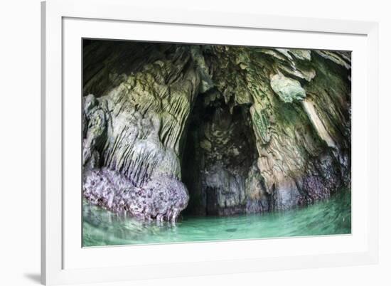 A Cave Has Formed Inside a Limestone Island in Raja Ampat-Stocktrek Images-Framed Photographic Print