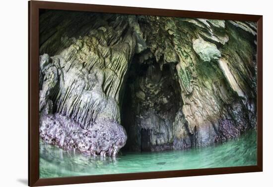 A Cave Has Formed Inside a Limestone Island in Raja Ampat-Stocktrek Images-Framed Photographic Print