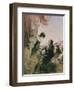 A Cavelier and his Lady on a Terrace, Genoa, 1826-Richard Parkes Bonington-Framed Giclee Print