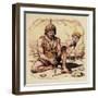 A Caveman Discovers Fire-Pat Nicolle-Framed Giclee Print