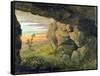 A Cavern near to St. Agnese without the Porta Pia (Oil on Paper)-Thomas Jones-Framed Stretched Canvas