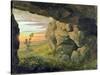 A Cavern near to St. Agnese without the Porta Pia (Oil on Paper)-Thomas Jones-Stretched Canvas