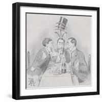 A Celebrated Luncheon a Trois (The Three Isaacs) 1900-Edward Tennyson Reed-Framed Giclee Print