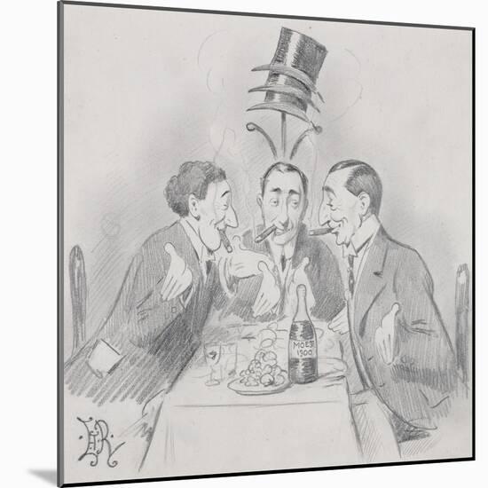 A Celebrated Luncheon a Trois (The Three Isaacs) 1900-Edward Tennyson Reed-Mounted Giclee Print