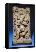 A Central Indian Pale Sandstone Stele of Ganesha, 10th Century-null-Framed Stretched Canvas