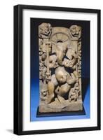 A Central Indian Pale Sandstone Stele of Ganesha, 10th Century-null-Framed Giclee Print