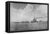 A Century Between: The Dreadnought Steaming Past the Victory, Illustration from 'The Graphic',…-English Photographer-Framed Stretched Canvas