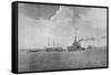 A Century Between: The Dreadnought Steaming Past the Victory, Illustration from 'The Graphic',…-English Photographer-Framed Stretched Canvas