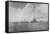 A Century Between: The Dreadnought Steaming Past the Victory, Illustration from 'The Graphic',…-English Photographer-Framed Stretched Canvas