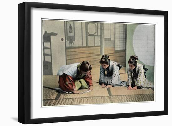 A Ceremony in Japan, C1890-Charles Gillot-Framed Giclee Print