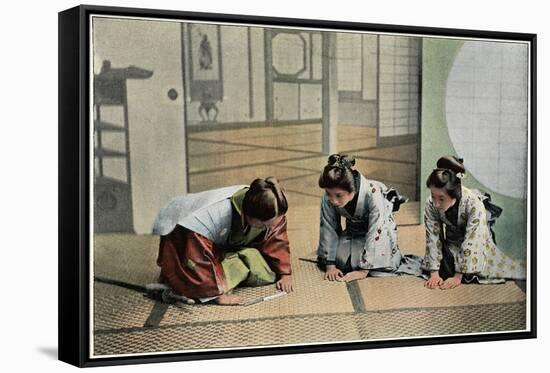 A Ceremony in Japan, C1890-Charles Gillot-Framed Stretched Canvas