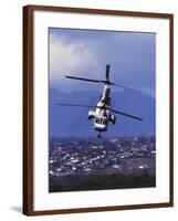 A CH-46 Sea Knight Helicopter in Flight-Stocktrek Images-Framed Photographic Print