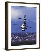 A CH-46 Sea Knight Helicopter in Flight-Stocktrek Images-Framed Photographic Print