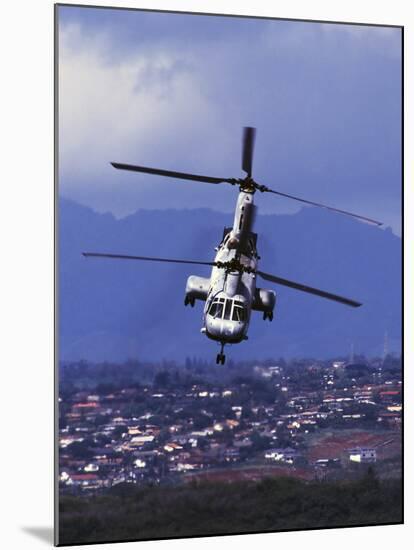A CH-46 Sea Knight Helicopter in Flight-Stocktrek Images-Mounted Photographic Print