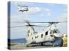 A CH-46E Sea Knight Helicopter Takes Off from the Flight Deck of USS Essex-Stocktrek Images-Stretched Canvas