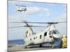 A CH-46E Sea Knight Helicopter Takes Off from the Flight Deck of USS Essex-Stocktrek Images-Mounted Photographic Print