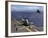 A CH-53D Sea Stallion Sits On the Flight Deck As Another Prepares-Stocktrek Images-Framed Photographic Print