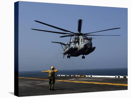 A CH-53E Super Stallion Helicopter Aboard the Amphibious Assault Ship USS Bataan-Stocktrek Images-Stretched Canvas