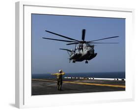 A CH-53E Super Stallion Helicopter Aboard the Amphibious Assault Ship USS Bataan-Stocktrek Images-Framed Photographic Print