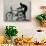 A Chadian Man Washes His Bicycle-null-Stretched Canvas displayed on a wall