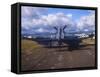 A Chance Vought F4U Corsair on the Ford Island Airfield, Oahu, Hawaii-null-Framed Stretched Canvas